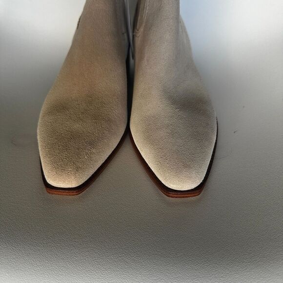 Cole Haan Beige Suede Ankle Boots – Pointed Toe, Size 8 B, NWT - Picture 6 of 8